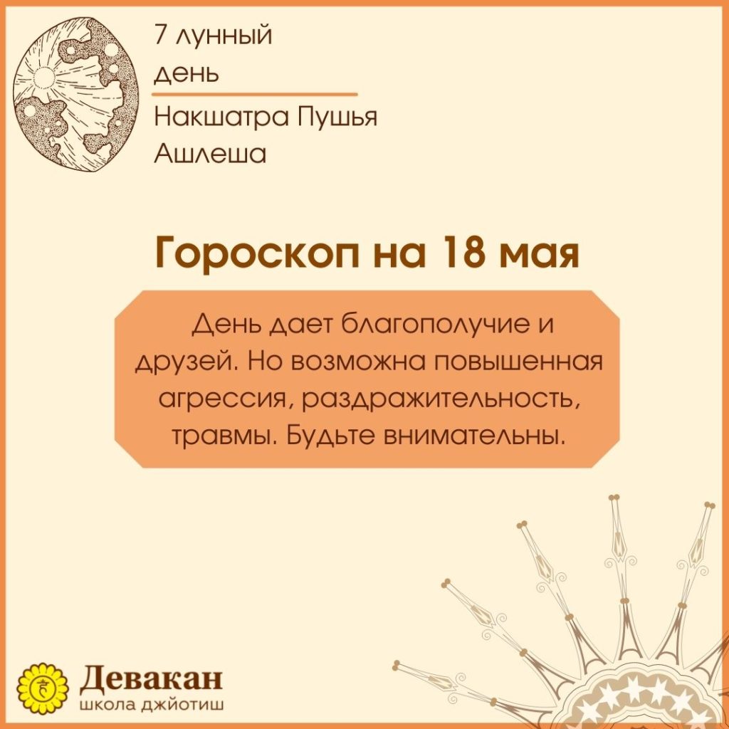 гороскоп на сегодня 18 мая 2021